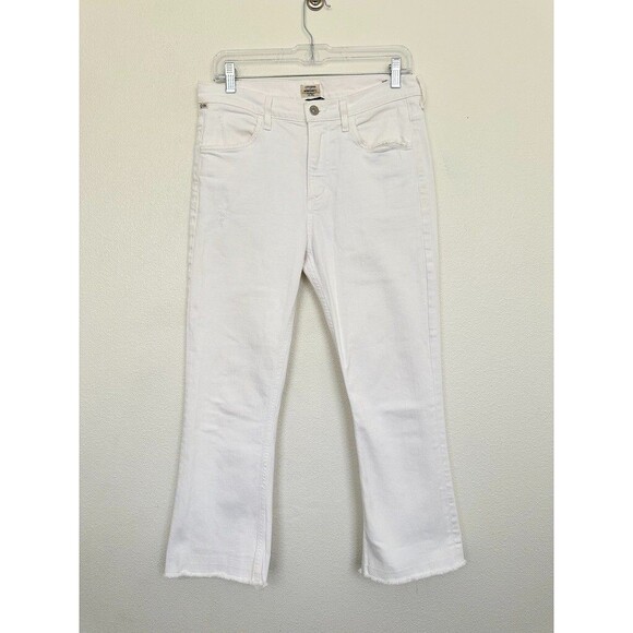 Citizens of Humanity Drew Crop Flare White Jeans Distressed Americana Women's 27 - Picture 2 of 13